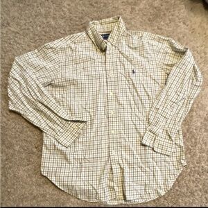 Ralph Lauren Shirt Mens Large Classic Fit Plaid Button Down  100% Cotton